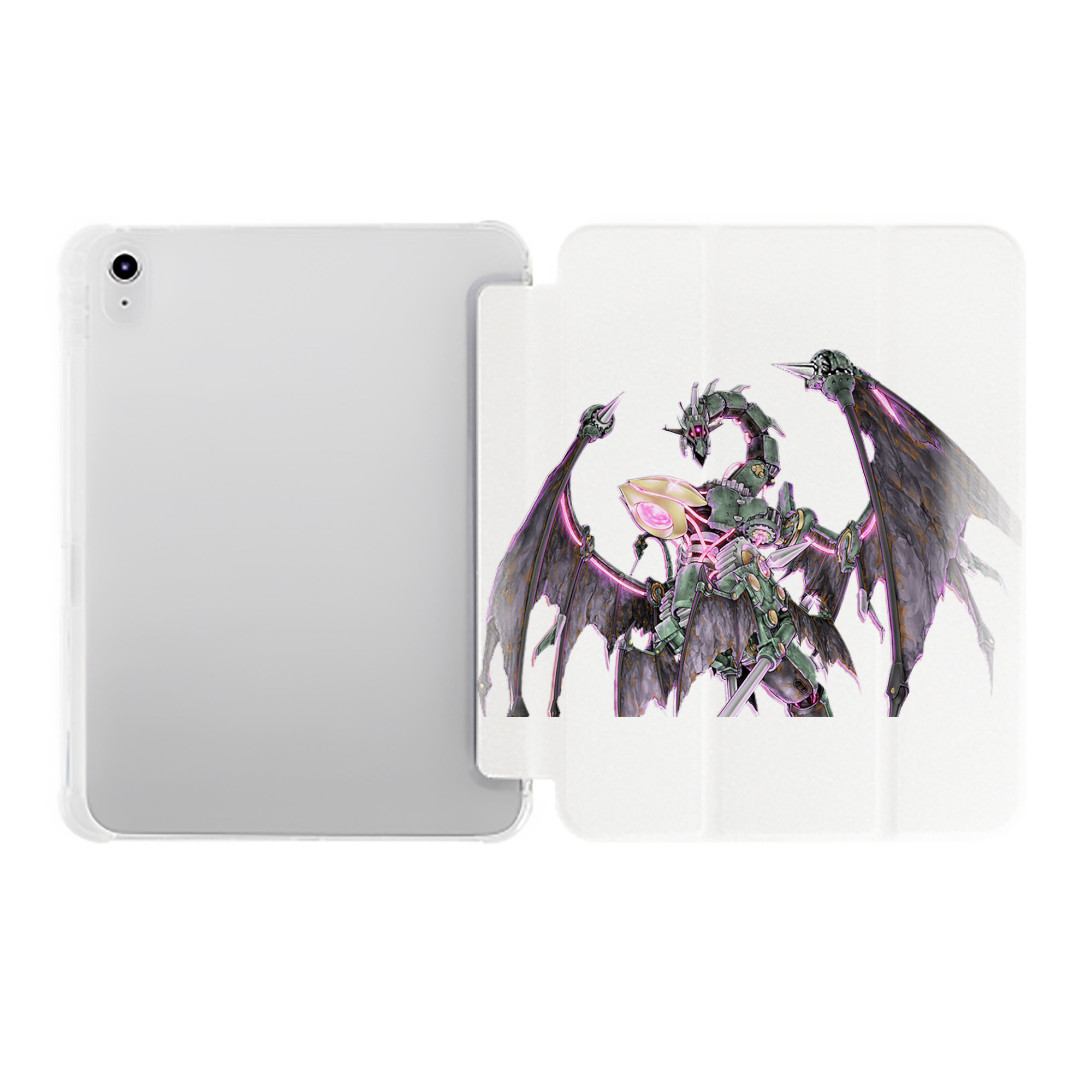 （画像用） 遊☆戯☆王 Yu-Gi-Oh! IPad ケース ペン収納付き 三つ折りスタンド PUレザー×シリコン 対応機種9.5/10.5/10.9インチ